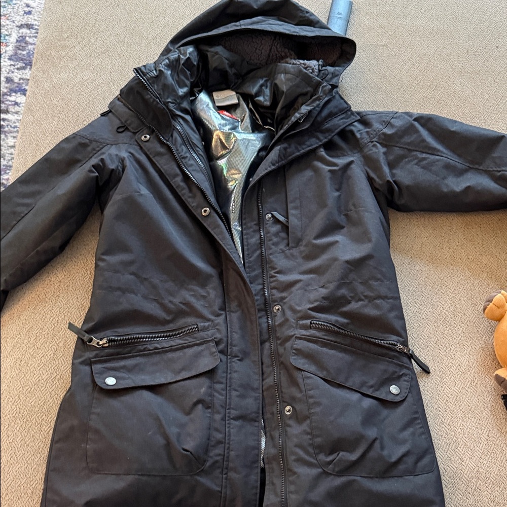 Columbia Black Hooded Interchange Parka